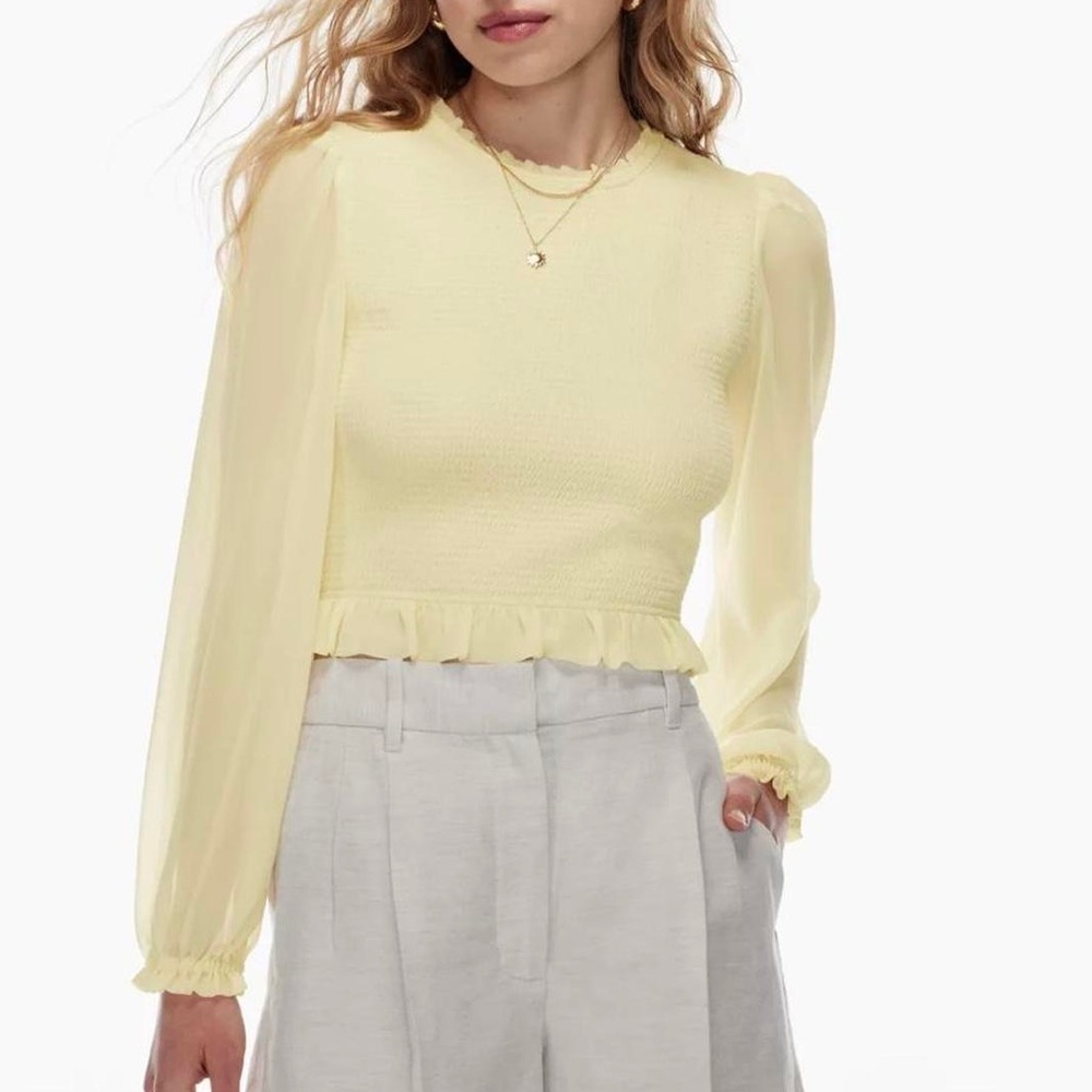 Aritzia Wilfred Tempest Blouse - Butter Yellow - Picture 2 of 4